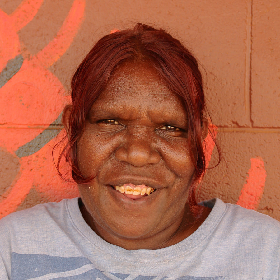 Aboriginal Artwork by Daphne Napurrula Marks, Yalka Dreaming (bush onion), 137x76cm