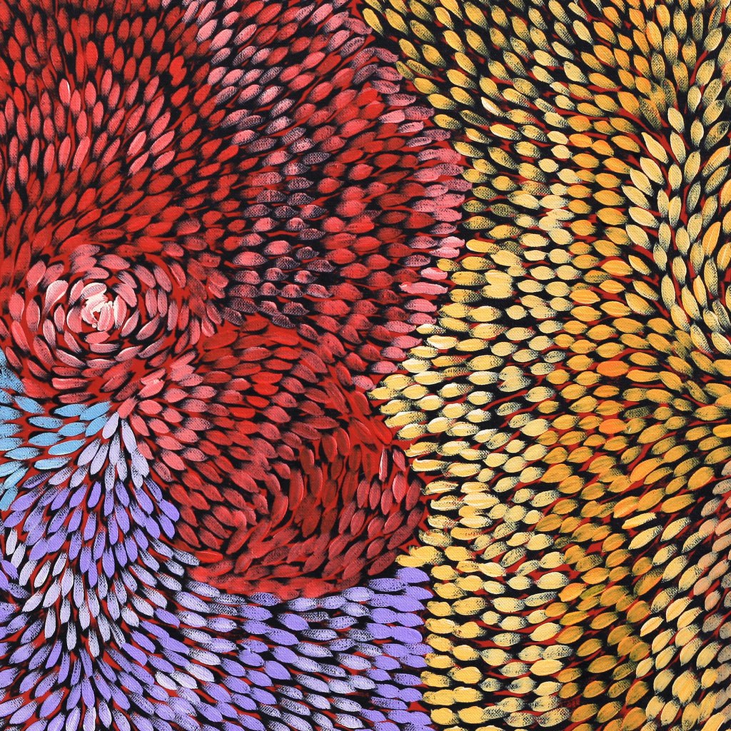 Aboriginal Artwork by Daphne Napurrula Marks, Yalka Dreaming (bush onion), 122x46cm