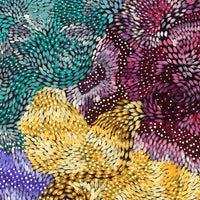 Aboriginal Artwork by Daphne Napurrula Marks, Yalka Dreaming (bush onion), 137x76cm