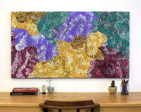 Aboriginal Artwork by Daphne Napurrula Marks, Yalka Dreaming (bush onion), 137x76cm