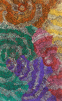 Aboriginal Artwork by Daphne Napurrula Marks, Yalka Dreaming (bush onion), 152x91cm
