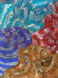 Aboriginal Artwork by Daphne Napurrula Marks, Yalka Dreaming (bush onion), 122x91cm