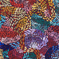 Aboriginal Artwork by Daphne Napurrula Marks, Yalka Dreaming (bush onion), 60x60cm