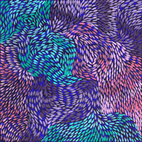 Aboriginal Artwork by Daphne Napurrula Marks, Yalka Dreaming (bush onion), 60x60cm