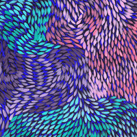 Aboriginal Artwork by Daphne Napurrula Marks, Yalka Dreaming (bush onion), 60x60cm