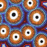 Aboriginal Artwork by Daphne Napurrurla White, Yawakiyi Jukurrpa (Native Currant Dreaming), 30x30cm