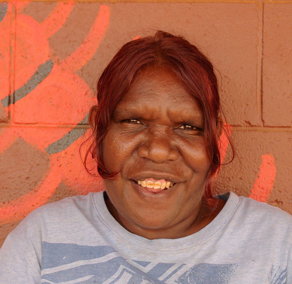 Aboriginal Artwork by Daphne Napurrula Marks, Yalka Dreaming (bush onion), 122x71cm