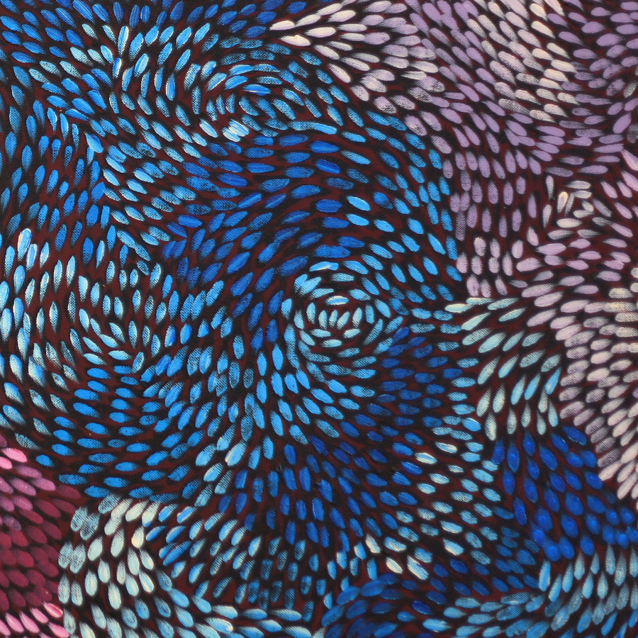 Aboriginal Artwork by Daphne Napurrula Marks, Yalka Dreaming (bush onion), 165x45cm