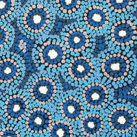Aboriginal Artwork by Daphne Napurrurla White, Yawakiyi Jukurrpa (Native Currant Dreaming), 30x30cm