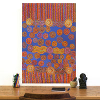 Aboriginal Artwork by Deanne Nakamarra White, Janmarda Jukurrpa (Bush Onion Dreaming), 91x61cm