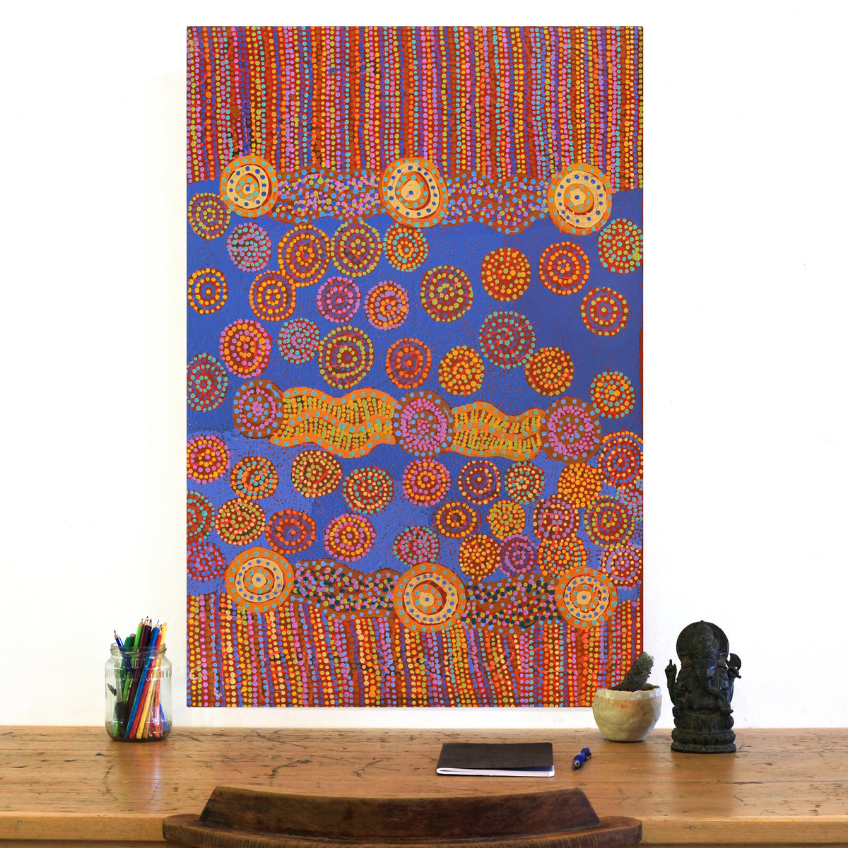 Aboriginal Art by Deanne Nakamarra White, Janmarda Jukurrpa (Bush Onion Dreaming), 91x61cm - ART ARK®