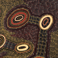 Aboriginal Artwork by Debbie Napaljarri Brown, Wanakiji Jukurrpa (Bush Tomato Dreaming), 122x107cm