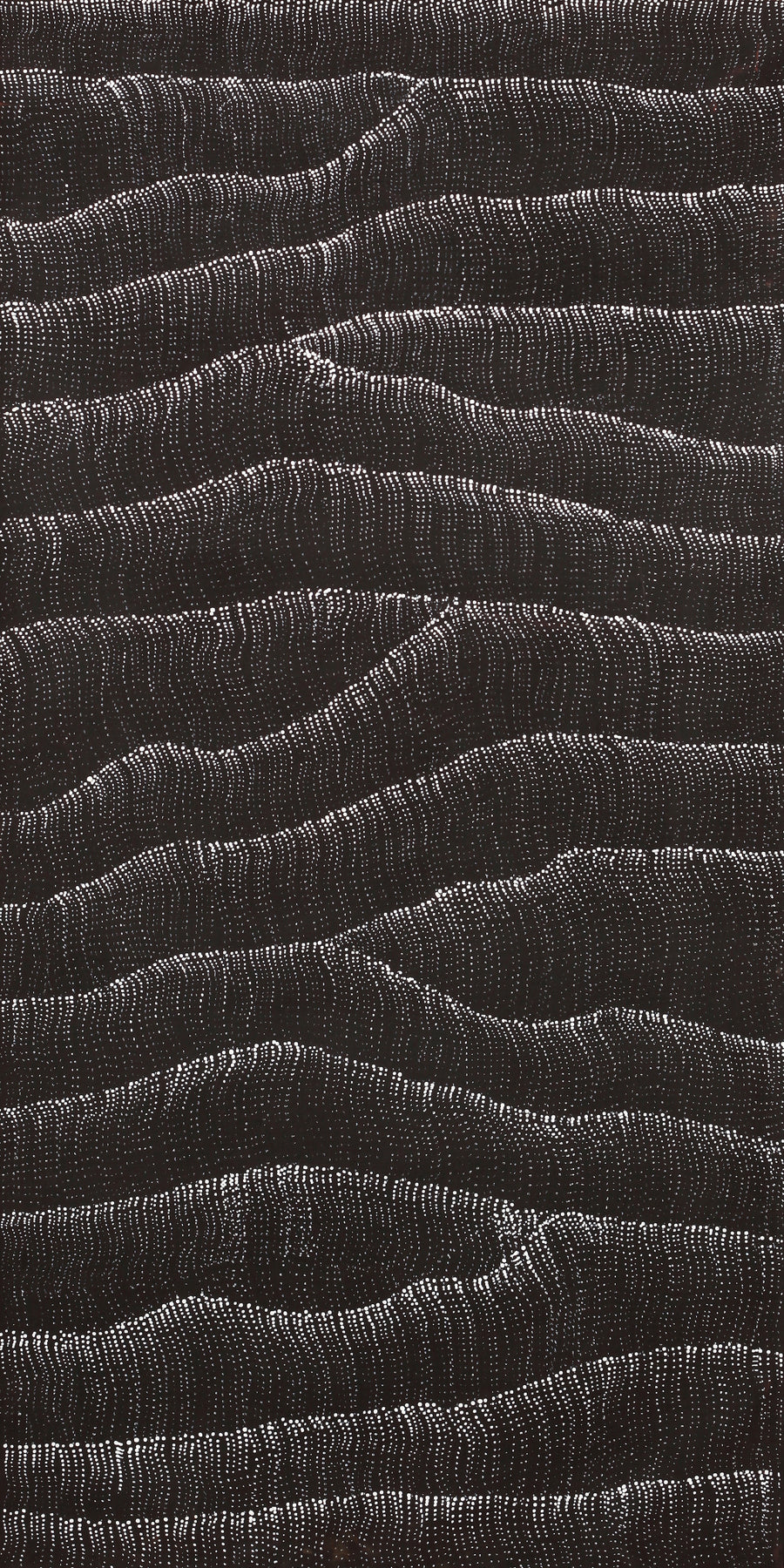 Aboriginal Artwork by Debbie Napaljarri Brown, Wanakiji Jukurrpa (Bush Tomato Dreaming), 122x61cm