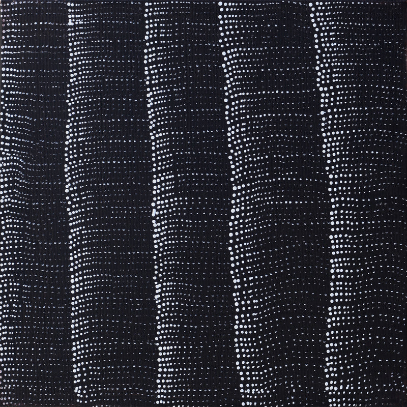 Aboriginal Artwork by Debbie Napaljarri Brown, Wanakiji Jukurrpa (Bush Tomato Dreaming), 30x30cm