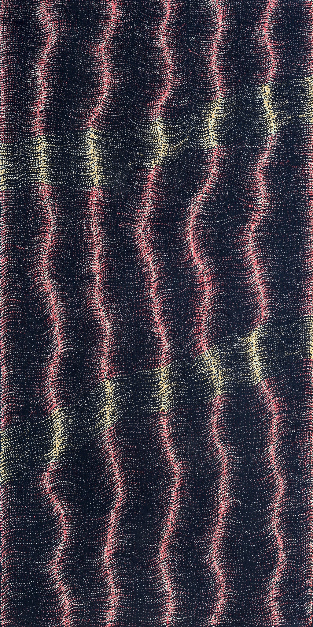 Aboriginal Artwork by Debbie Napaljarri Brown, Wanakiji Jukurrpa (Bush Tomato Dreaming), 122x61cm