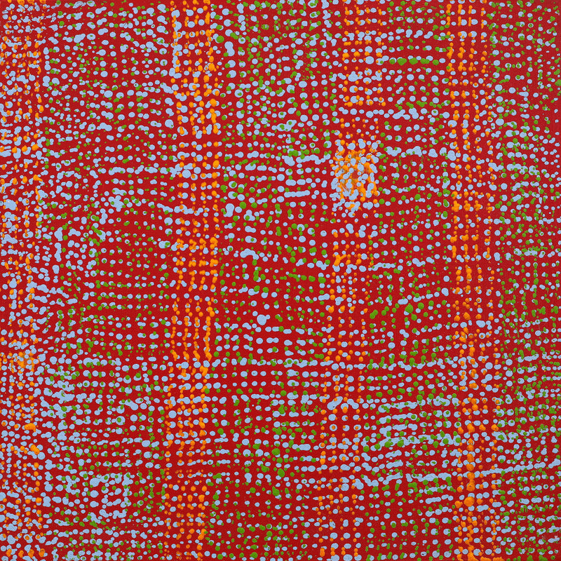 Aboriginal Artwork by Deborah Napaljarri Wayne, Yarungkanyi Jukurrpa (Mt Doreen Dreaming), 30x30cm
