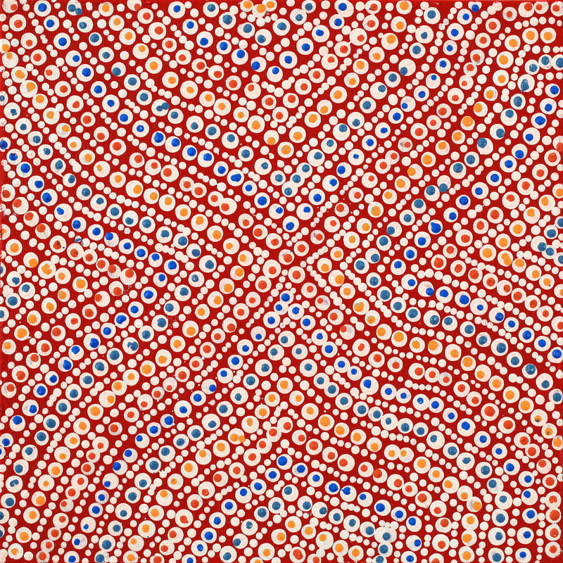 Aboriginal Artwork by Delena Napaljarri Turner, Pikilyi Jukurrpa (Vaughan Springs Dreaming), 30x30cm
