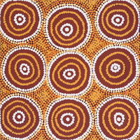Aboriginal Artwork by Delilah Karimarra Shepherd, Tingari Cycle, 30x30cm