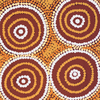Aboriginal Artwork by Delilah Karimarra Shepherd, Tingari Cycle, 30x30cm