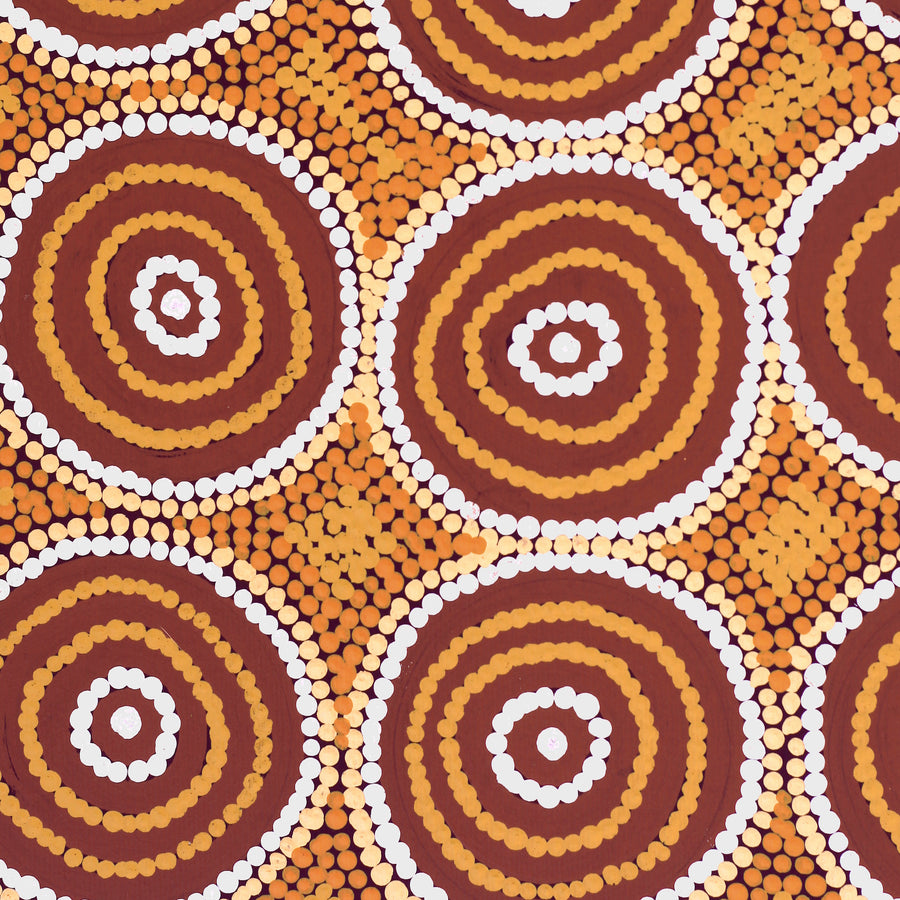 Aboriginal Artwork by Delilah Karimarra Shepherd, Tingari Cycle, 30x30cm