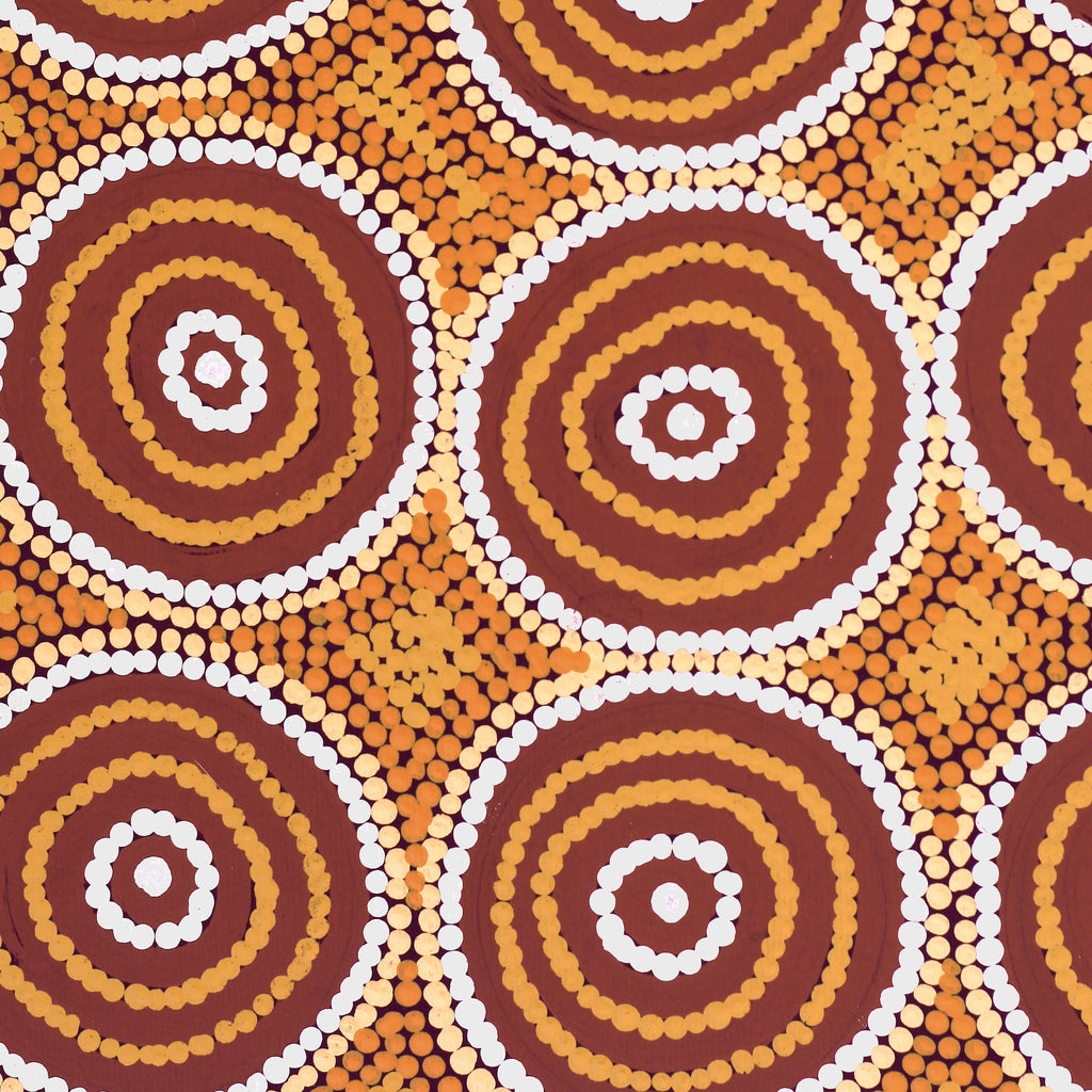 Aboriginal Artwork by Delilah Karimarra Shepherd, Tingari Cycle, 30x30cm - ART ARK®