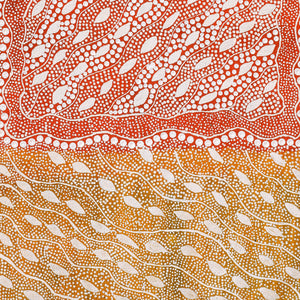 Aboriginal Artwork by Delvene Napangardi Langdon, Wanakiji Jukurrpa (Bush Tomato Dreaming), 61x30cm - ART ARK®