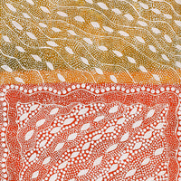 Aboriginal Art by Delvene Napangardi Langdon, Wanakiji Jukurrpa (Bush Tomato Dreaming), 61x30cm - ART ARK®