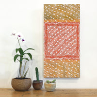 Aboriginal Artwork by Delvene Napangardi Langdon, Wanakiji Jukurrpa (Bush Tomato Dreaming), 61x30cm