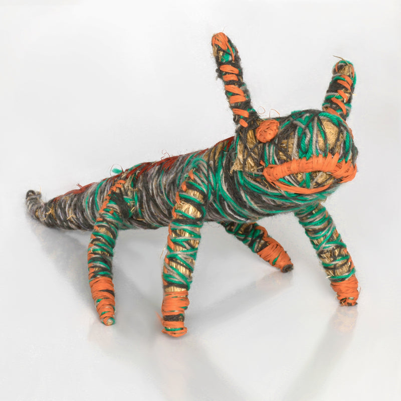 Aboriginal Artwork by Denise Jackson - Tjanpi Papa (dog) Sculpture