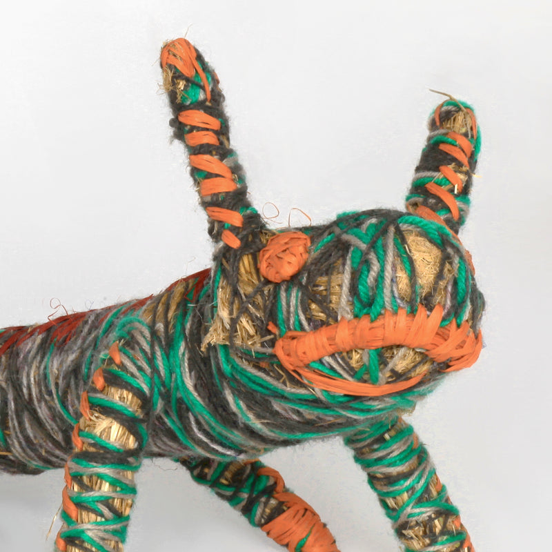 Aboriginal Artwork by Denise Jackson - Tjanpi Papa (dog) Sculpture