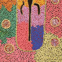 Aboriginal Artwork by Denny Jampijinpa Frank, Wati-jarra Jukurrpa (Two Men Dreaming), 61x30cm