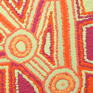 Aboriginal Artwork by Desphina Nampijinpa Brown, Karnta Jukurrpa (Womens Dreaming)  -  Pikilyi, 30x30cm - ART ARK®