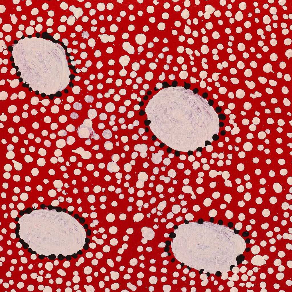 Aboriginal Artwork by Desmond Japangardi Williams, Ngapa Jukurrpa - Pirlinyarnu, 76x46cm