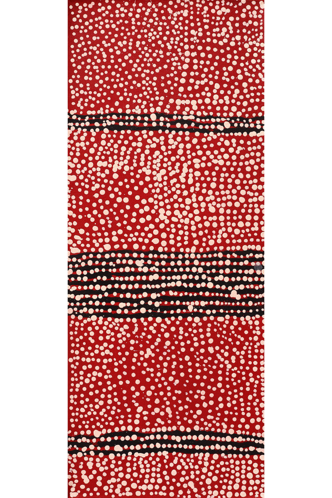 Aboriginal Artwork by Desmond Japangardi Williams, Ngapa Jukurrpa - Pirlinyarnu, 76x30cm