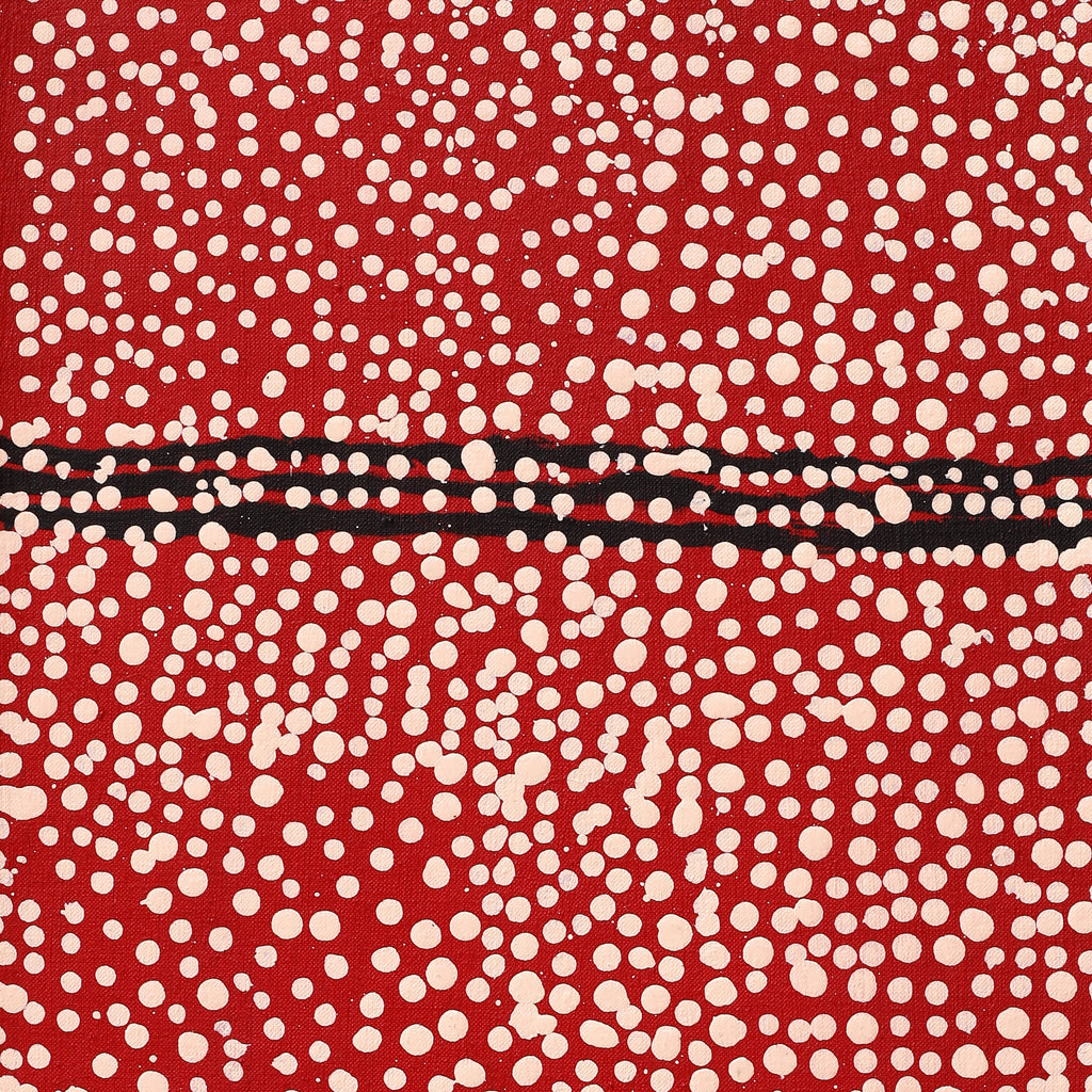 Aboriginal Artwork by Desmond Japangardi Williams, Ngapa Jukurrpa - Pirlinyarnu, 76x30cm