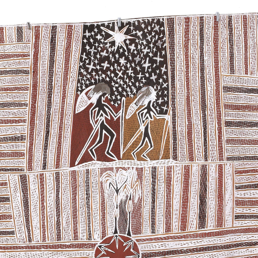 Aboriginal Artwork by Dhukal Wirrpanda, Yalata, 91x52cm Bark - ART ARK®
