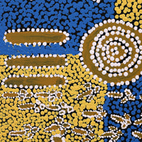 Aboriginal Artwork by Dion Jampijinpa Brown, Yankirri Jukurrpa (Emu Dreaming) - Ngarlikirlangu, 30x30cm