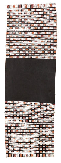Aboriginal Artwork by Ḏirrpu Marawili, Djapu Design, 84x27cm Bark