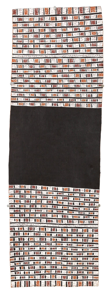 Aboriginal Art by Ḏirrpu Marawili, Djapu Design, 84x27cm Bark - ART ARK®