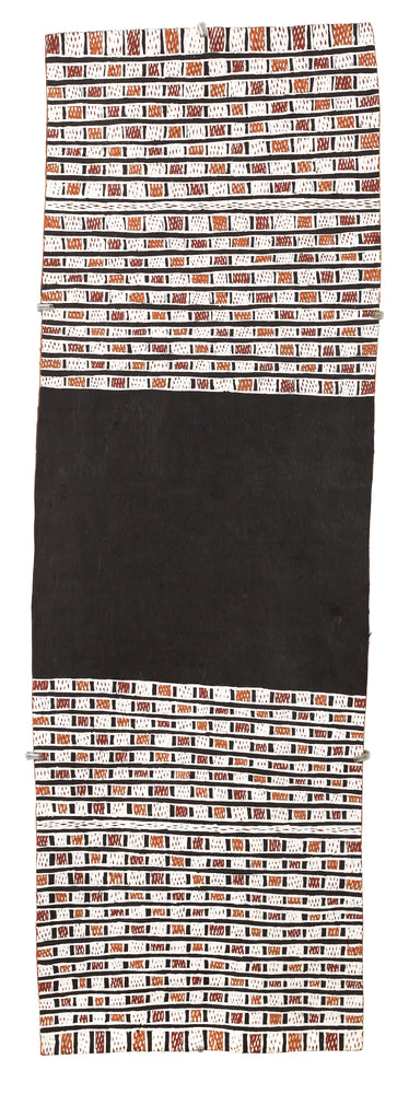 Aboriginal Artwork by Ḏirrpu Marawili, Djapu Design, 84x27cm Bark