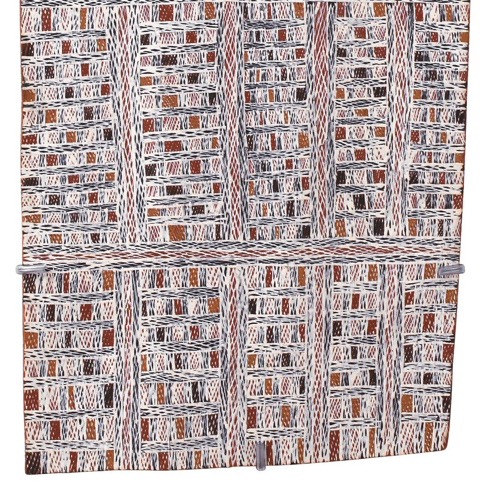 Aboriginal Artwork by Ḏirrpu Marawili Noŋgirrŋa, Djapu, 56x27cm Bark