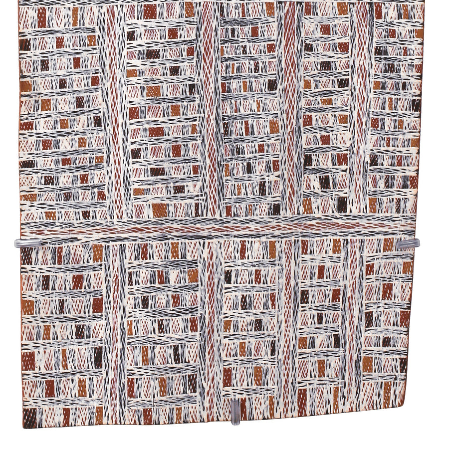Aboriginal Artwork by Ḏirrpu Marawili Noŋgirrŋa, Djapu, 56x27cm Bark