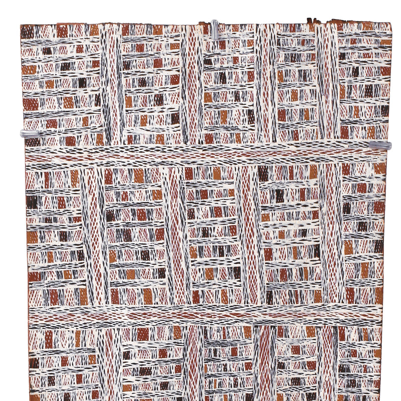 Aboriginal Artwork by Ḏirrpu Marawili Noŋgirrŋa, Djapu, 56x27cm Bark