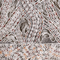 Aboriginal Art by Napurrawuy #2 Wunuŋmurra Djapana, Buyku, 129x28cm Bark - ART ARK®