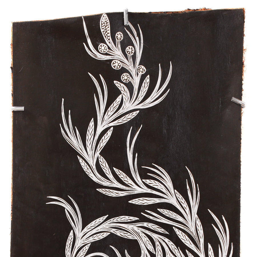 Aboriginal Artwork by Djirrirra Wunuŋmurra Yukuwa, Yukuwa, 68x30cm Bark