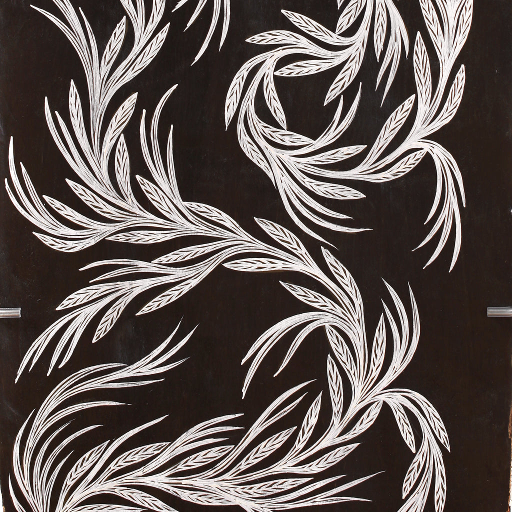 Aboriginal Artwork by Djirrirra Wunuŋmurra Yukuwa, Yukuwa, 68x30cm Bark