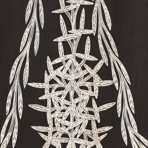 Aboriginal Artwork by Djirrirra Wunuŋmurra Yukuwa, Yukuwa, 81x35cm Bark - ART ARK®