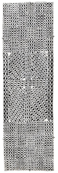 Aboriginal Artwork by Djirrirra Wunuŋmurra Yukuwa, Buyku, 94x28cm Bark