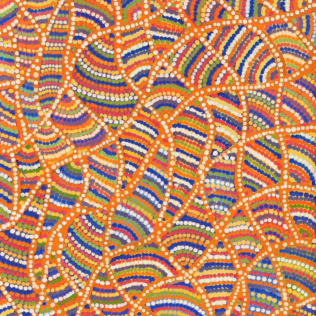 Aboriginal Artwork by Dolcy Roberts, Sandhills in my country, 100x40cm
