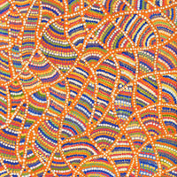 Aboriginal Artwork by Dolcy Roberts, Sandhills in my country, 100x40cm